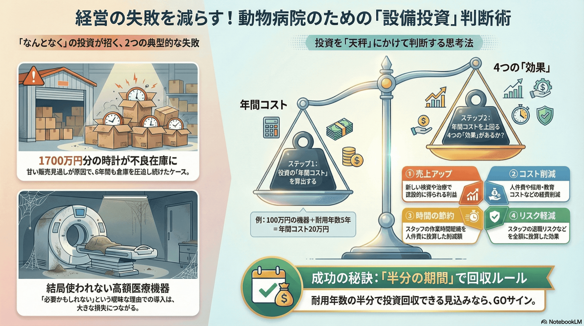 第4回「1700万円の失敗から学んだ、投資の「秤」の作り方」のまとめ図解